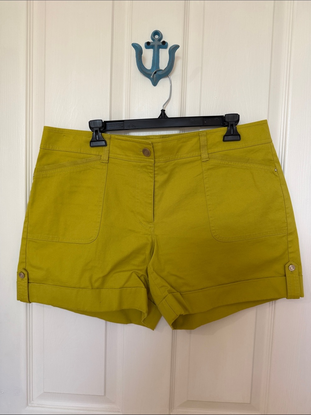 WHBM woman’s olive Green Casual Cotton Shorts